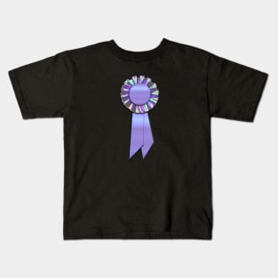 Blue Holo Ribbon Kids T-Shirt